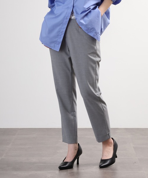 EGLANTINE(エグランティーヌ)の「EGLANTINE ストレッチテーパードパンツ(その他パンツ・レディース・ブラック/ライトベージュ/ライトグレー/キャメル・38)」の3枚目の写真