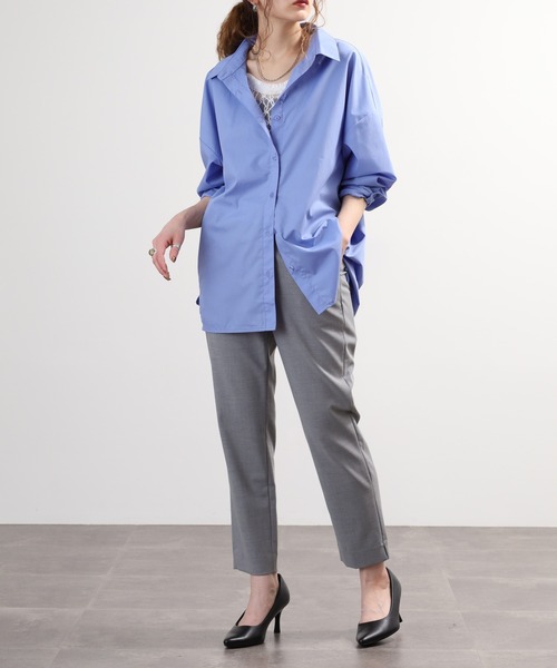 EGLANTINE(エグランティーヌ)の「EGLANTINE ストレッチテーパードパンツ(その他パンツ・レディース・ブラック/ライトベージュ/ライトグレー/キャメル・38)」の17枚目の写真