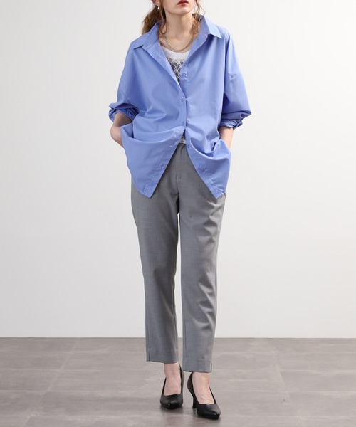 EGLANTINE(エグランティーヌ)の「EGLANTINE ストレッチテーパードパンツ(その他パンツ・レディース・ブラック/ライトベージュ/ライトグレー/キャメル・38)」の18枚目の写真