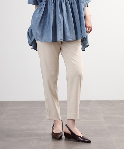 EGLANTINE(エグランティーヌ)の「EGLANTINE ストレッチテーパードパンツ(その他パンツ・レディース・ブラック/ライトベージュ/ライトグレー/キャメル・38)」の19枚目の写真