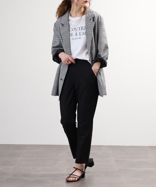 EGLANTINE(エグランティーヌ)の「EGLANTINE ストレッチテーパードパンツ(その他パンツ・レディース・ブラック/ライトベージュ/ライトグレー/キャメル・38)」の10枚目の写真