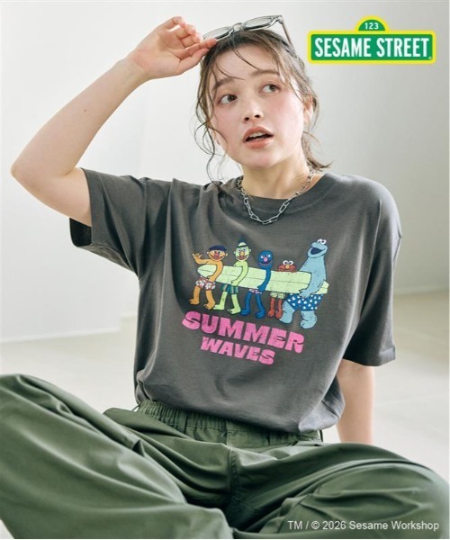 [Sesame Street] футболка с принтом Safe Photo Print T (ELMO & FRIENDS)