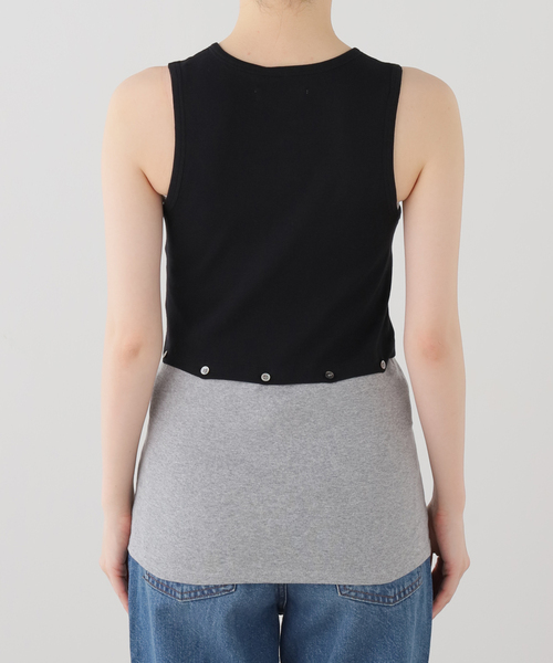 FRAMeWORK(フレームワーク)の「KAYLE/ケイル HIGH GAUGE RIB DETACHABLE タンクトップ(タンクトップ・レディース・ベージュ/ブラック・FREE)」の7枚目の写真