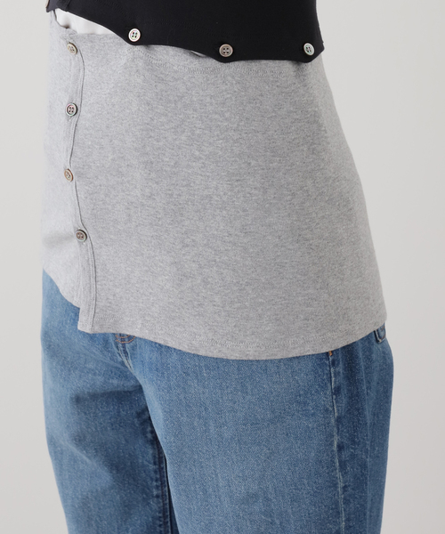 FRAMeWORK(フレームワーク)の「KAYLE/ケイル HIGH GAUGE RIB DETACHABLE タンクトップ(タンクトップ・レディース・ベージュ/ブラック・FREE)」の9枚目の写真