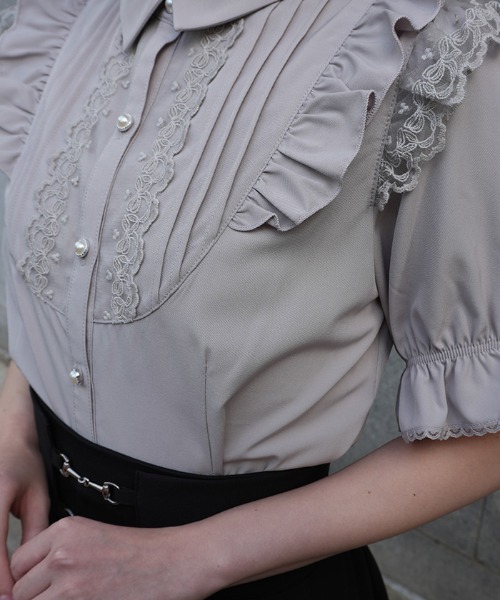 レース使いフリルBL（シャツ/ブラウス）｜axes femme POETIQUE
