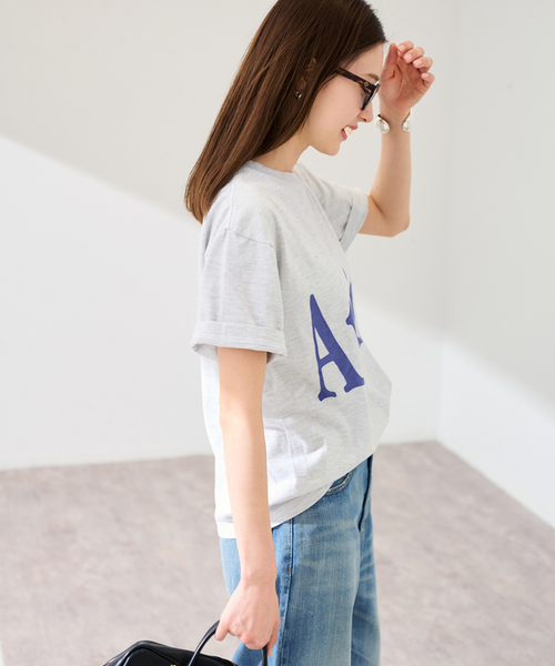 FRAMeWORK（フレームワーク）の「STUDIO ANIMALS 別注Animals Let（Tシャツ/カットソー・レディース・ネイビー/ブラウン/ライトグレー・FREE）」の9枚目の写真