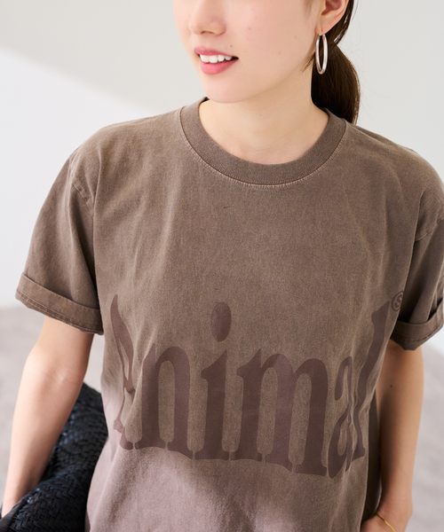 FRAMeWORK（フレームワーク）の「STUDIO ANIMALS 別注Animals Let（Tシャツ/カットソー・レディース・ネイビー/ブラウン/ライトグレー・FREE）」の17枚目の写真