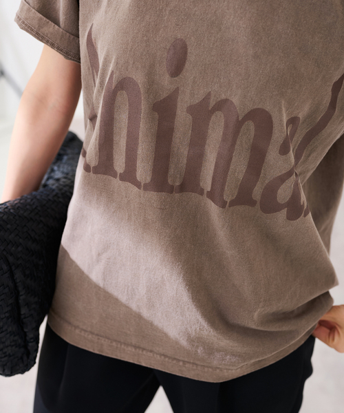 FRAMeWORK（フレームワーク）の「STUDIO ANIMALS 別注Animals Let（Tシャツ/カットソー・レディース・ネイビー/ブラウン/ライトグレー・FREE）」の18枚目の写真