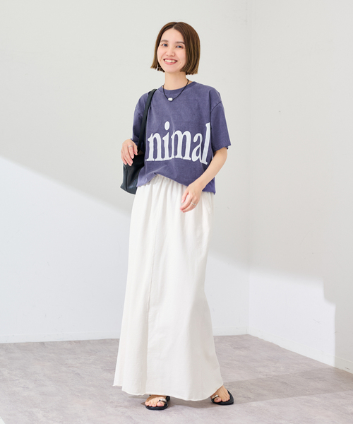 FRAMeWORK（フレームワーク）の「STUDIO ANIMALS 別注Animals Let（Tシャツ/カットソー・レディース・ネイビー/ブラウン/ライトグレー・FREE）」の19枚目の写真