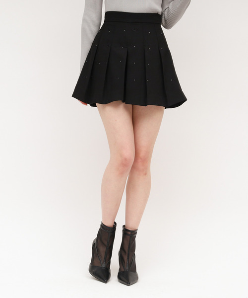 ROYAL PARTY（ロイヤルパーティー）の「ラインストーンタックプリーツミニスカパン（その他パンツ・レディース・グレー/ブラック/ピンク・FREE）」の17枚目の写真