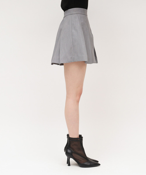 ROYAL PARTY（ロイヤルパーティー）の「ラインストーンタックプリーツミニスカパン（その他パンツ・レディース・グレー/ブラック/ピンク・FREE）」の10枚目の写真