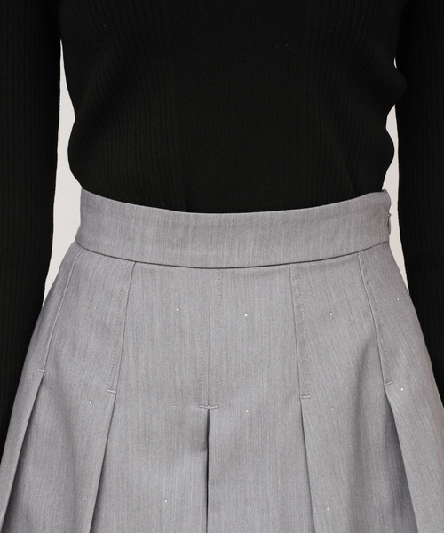 ROYAL PARTY（ロイヤルパーティー）の「ラインストーンタックプリーツミニスカパン（その他パンツ・レディース・グレー/ブラック/ピンク・FREE）」の12枚目の写真