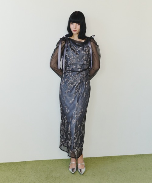 ANDRESD(アンドレスド)の「オーロラグラデーションドレス / aurora gradation dress(ドレス・レディース・ミント/ベージュ/ブルー/ブラック・L/M/S)」の8枚目の写真