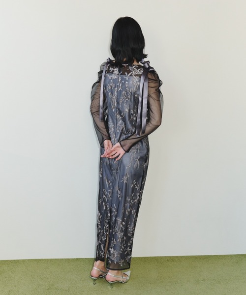 ANDRESD(アンドレスド)の「オーロラグラデーションドレス / aurora gradation dress(ドレス・レディース・ミント/ベージュ/ブルー/ブラック・L/M/S)」の7枚目の写真