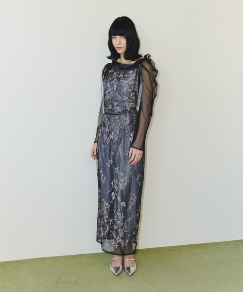 ANDRESD(アンドレスド)の「オーロラグラデーションドレス / aurora gradation dress(ドレス・レディース・ミント/ベージュ/ブルー/ブラック・L/M/S)」の5枚目の写真