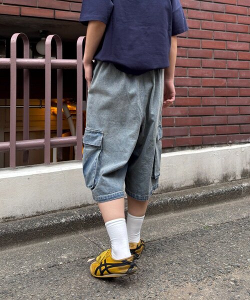 CIAOPANIC TYPY（チャオパニックティピー）の「【UNISEX】デニムハーフカーゴパンツ（その他パンツ・レディース・ブラック/サックスブルー・LARGE/MEDIUM）」の9枚目の写真