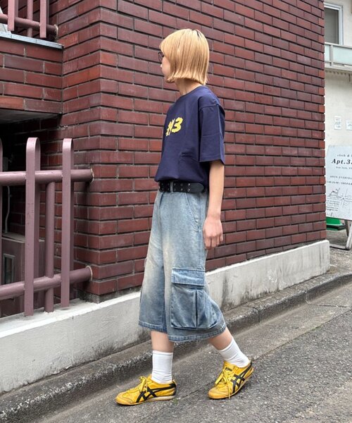 CIAOPANIC TYPY（チャオパニックティピー）の「【UNISEX】デニムハーフカーゴパンツ（その他パンツ・レディース・ブラック/サックスブルー・LARGE/MEDIUM）」の10枚目の写真