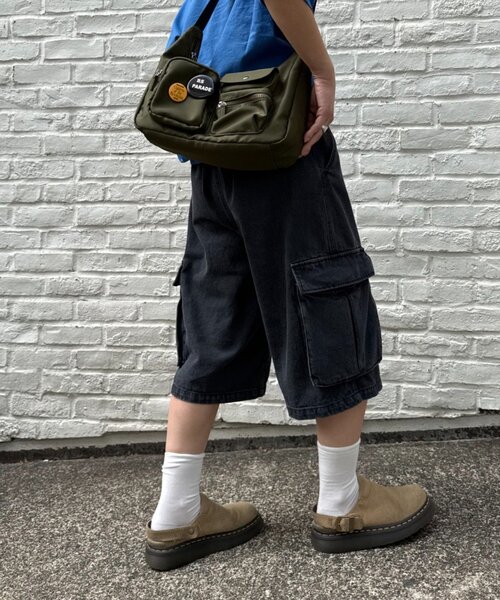 CIAOPANIC TYPY（チャオパニックティピー）の「【UNISEX】デニムハーフカーゴパンツ（その他パンツ・レディース・ブラック/サックスブルー・LARGE/MEDIUM）」の17枚目の写真