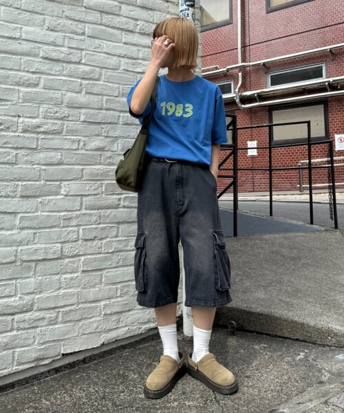 CIAOPANIC TYPY（チャオパニックティピー）の「【UNISEX】デニムハーフカーゴパンツ（その他パンツ・レディース・ブラック/サックスブルー・LARGE/MEDIUM）」の18枚目の写真