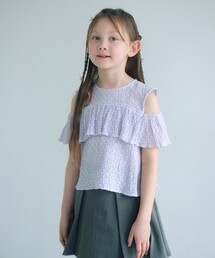 green label relaxing(�O���[�����[�x�������N�V���O)�́yCOOL CHIC GIRLS STYLE�z���b�t���V���[�g�X���[�u / �L�b�Y  120cm-160cm(�V���c/�u���E�X)