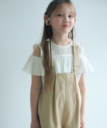 green label relaxing | 【COOL CHIC GIRLS STYLE】ラッフルショートスリーブ / キッズ  120cm-160cm(シャツ/ブラウス)