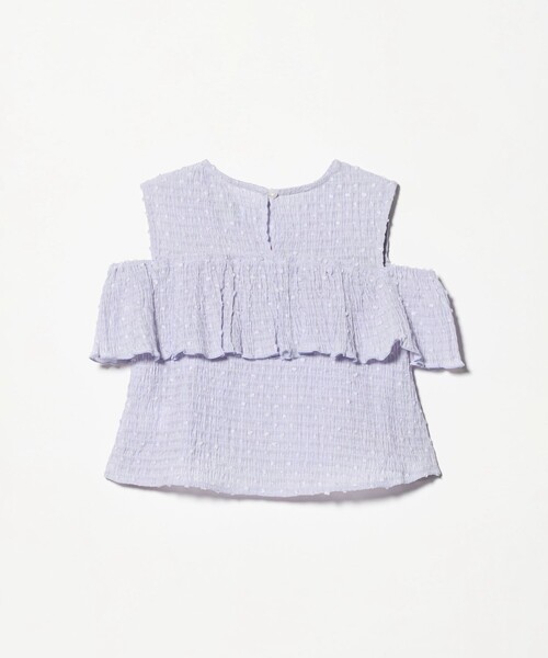 green label relaxing（グリーンレーベルリラクシング）の「【COOL CHIC GIRLS STYLE】ラッフルショートスリーブ / キッズ  120cm-160cm（シャツ/ブラウス・キッズ・ホワイト/ライラック・150cm/120cm/160cm/130cm/140cm）」の10枚目の写真