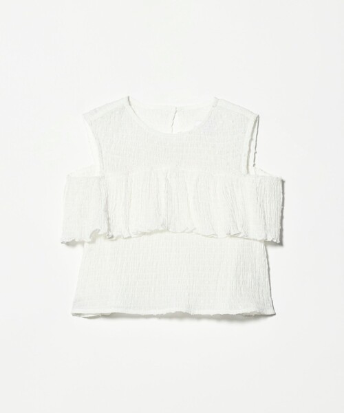 green label relaxing（グリーンレーベルリラクシング）の「【COOL CHIC GIRLS STYLE】ラッフルショートスリーブ / キッズ  120cm-160cm（シャツ/ブラウス・キッズ・ホワイト/ライラック・150cm/120cm/160cm/130cm/140cm）」の15枚目の写真