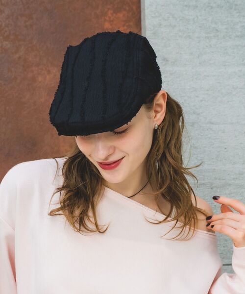 RETRO GIRL（レトロガール）の「ハンチング（ハンチング/ベレー帽・レディース・ブラック系その他/ベージュ/ブラック・ONE SIZE）」の7枚目の写真