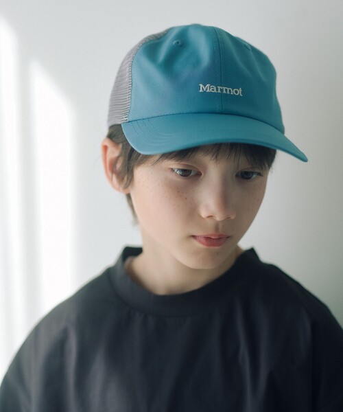 MARMOT(マーモット)の「<Marmot>メッシュ キャップ / キッズ(キャップ・キッズ・ブラック/ターコイズブルー系・FREE)」の2枚目の写真
