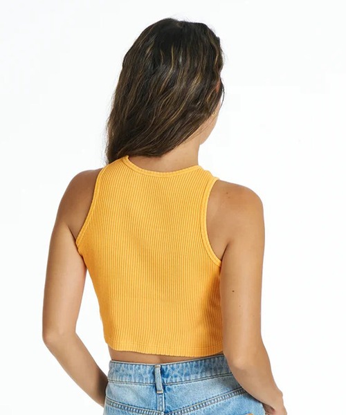 ROXY(ロキシー)の「ROXY/ロキシー タンクトップ クロップド丈 ショート丈 RHYTHM フラワーカットアウトタンクトップ RDK262043(タンクトップ・レディース・インディゴブルー/ピンク/オレンジ・L/M)」の13枚目の写真