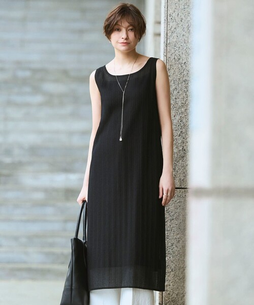 ICB（アイシービー）の「【30th ANNIVERSARY】シアーライトリュクス ニットワンピース（ワンピース・レディース・カーキ系/ブラック系・LARGE）」の2枚目の写真