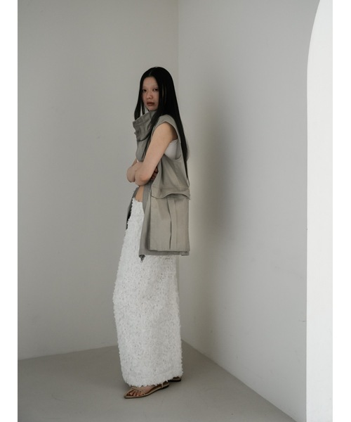 Katrin TOKYO(カトリーントーキョー)の「stand collar vest(ベスト・レディース・グリーン/グレー系/チャコールグレー・XS/FREE)」の1枚目の写真
