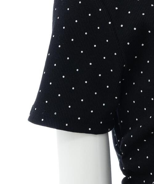 INGNI(イング)の「【WEB限定】レース出しリボン付ドット半袖リブトップス(Tシャツ/カットソー・レディース・ブラック×ホワイト/ホワイト×ブラック・M)」の22枚目の写真