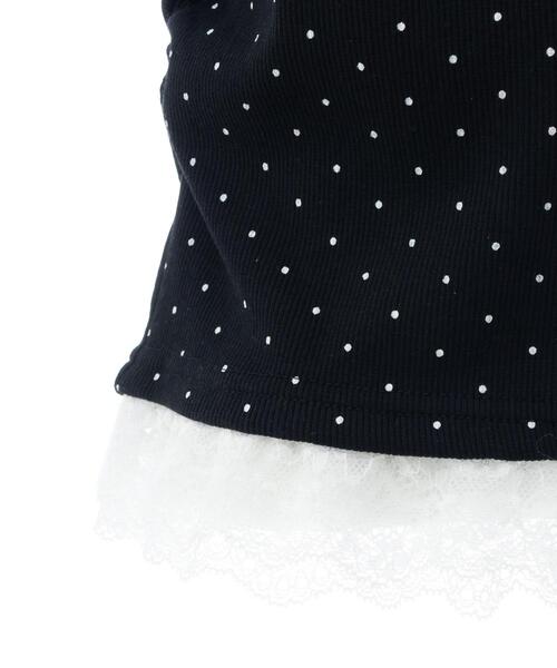 INGNI(イング)の「【WEB限定】レース出しリボン付ドット半袖リブトップス(Tシャツ/カットソー・レディース・ブラック×ホワイト/ホワイト×ブラック・M)」の21枚目の写真