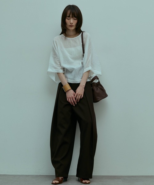 flaeu(フラユ)の「Mini Drawstring 2Way Bag(ハンドバッグ・レディース・ブラック/アイボリー/ブラウン・FREE)」の22枚目の写真
