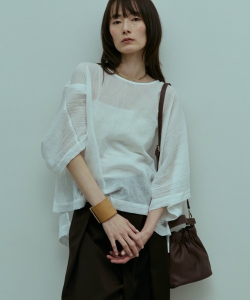 flaeu(フラユ)の「Mini Drawstring 2Way Bag(ハンドバッグ・レディース・ブラック/アイボリー/ブラウン・FREE)」の21枚目の写真