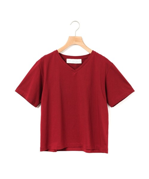 MidiUmi(ミディウミ)の「MidiUmi Vネックプルオーバー(Tシャツ/カットソー・レディース・オフホワイト/ブラック/レッド/ブルー・FREE)」の4枚目の写真