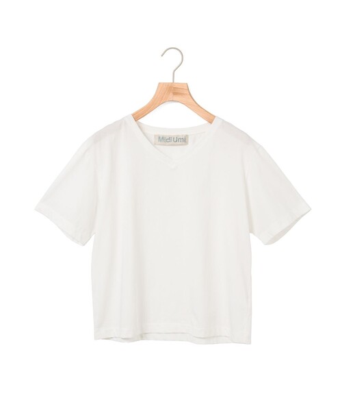 MidiUmi(ミディウミ)の「MidiUmi Vネックプルオーバー(Tシャツ/カットソー・レディース・オフホワイト/ブラック/レッド/ブルー・FREE)」の13枚目の写真
