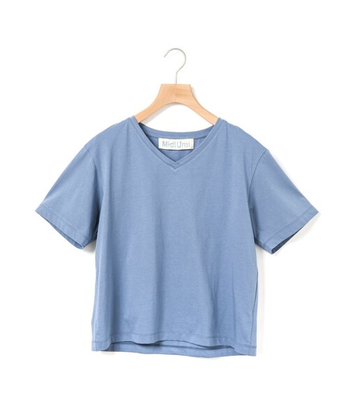 MidiUmi(ミディウミ)の「MidiUmi Vネックプルオーバー(Tシャツ/カットソー・レディース・オフホワイト/ブラック/レッド/ブルー・FREE)」の12枚目の写真
