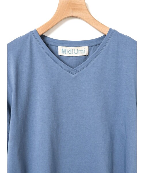MidiUmi(ミディウミ)の「MidiUmi Vネックプルオーバー(Tシャツ/カットソー・レディース・オフホワイト/ブラック/レッド/ブルー・FREE)」の18枚目の写真