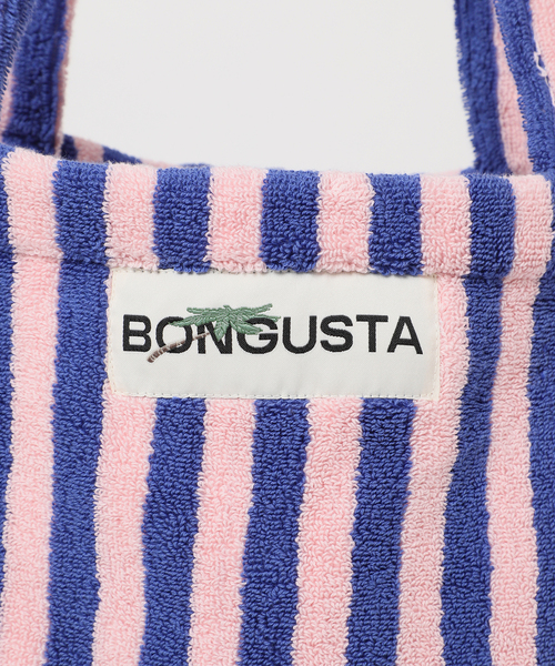 BONGUSTA(ボングスタ)の「《追加 / 一部カラーWEB限定》BONGUSTA/ボングスタ STRIPED トートバッグ(トートバッグ・レディース・パープル/ネイビー/アイボリー/チョコ/モスグリーン/ブラウン・FREE)」の7枚目の写真