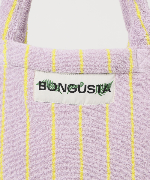 BONGUSTA(ボングスタ)の「《追加 / 一部カラーWEB限定》BONGUSTA/ボングスタ STRIPED トートバッグ(トートバッグ・レディース・パープル/ネイビー/アイボリー/チョコ/モスグリーン/ブラウン・FREE)」の8枚目の写真