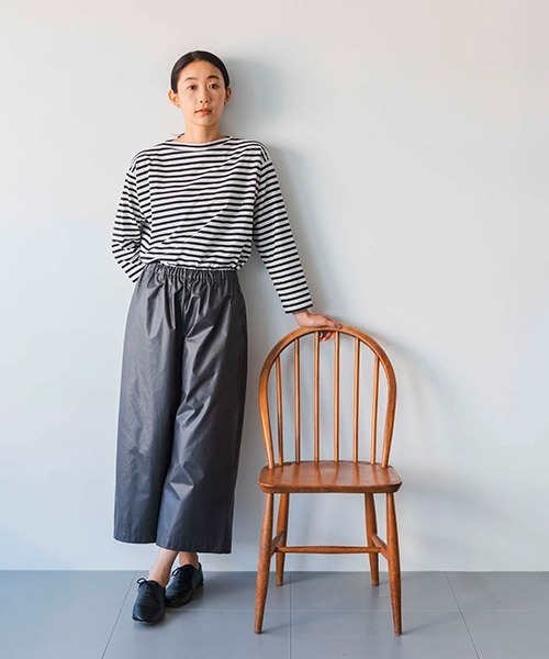 セール】ポリエステルコットンのワイドクロップドパンツ（その他パンツ