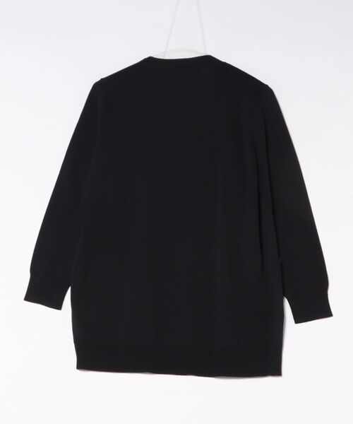 m.f.editorial(エムエフエディトリアル)の「【ストレッチ 接触冷感 UVカット 毛玉防止 ウォッシャブル】m.f.エディトリアル レディース 快適機能 ポケット付き ロング ニット カーディガン(カーディガン/ボレロ・レディース・ブラック/グレー・LARGE/MEDIUM)」の3枚目の写真