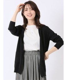 m.f.editorial | 【ストレッチ 接触冷感 UVカット 毛玉防止 ウォッシャブル】m.f.エディトリアル レディース 快適機能 ポケット付き ロング ニット カーディガン(カーディガン/ボレロ)
