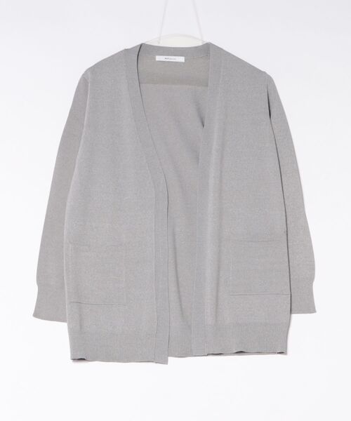 m.f.editorial(エムエフエディトリアル)の「【ストレッチ 接触冷感 UVカット 毛玉防止 ウォッシャブル】m.f.エディトリアル レディース 快適機能 ポケット付き ロング ニット カーディガン(カーディガン/ボレロ・レディース・ブラック/グレー・LARGE/MEDIUM)」の13枚目の写真