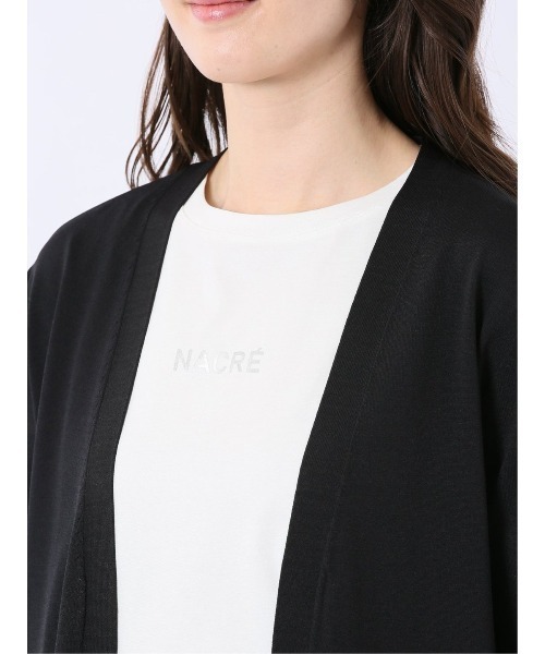m.f.editorial(エムエフエディトリアル)の「【ストレッチ 接触冷感 UVカット 毛玉防止 ウォッシャブル】m.f.エディトリアル レディース 快適機能 ポケット付き ロング ニット カーディガン(カーディガン/ボレロ・レディース・ブラック/グレー・LARGE/MEDIUM)」の21枚目の写真