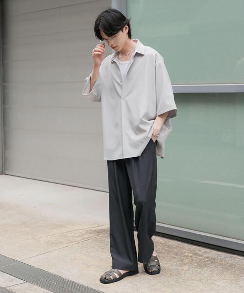 SENSE OF PLACE by URBAN RESEARCH（センスオブプレイスバイアーバンリサーチ）の「『ユニセックス』エクストラルーズショートスリーブシャツ（シャツ/ブラウス・メンズ・ライトグレー/チャコールグレー/ブラウン/ミント・MEDIUM/LARGE）」の17枚目の写真