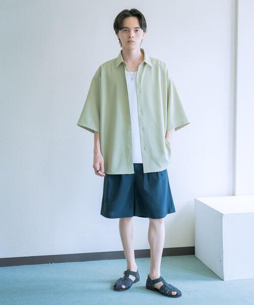 SENSE OF PLACE by URBAN RESEARCH（センスオブプレイスバイアーバンリサーチ）の「『ユニセックス』エクストラルーズショートスリーブシャツ（シャツ/ブラウス・メンズ・ライトグレー/チャコールグレー/ブラウン/ミント・MEDIUM/LARGE）」の10枚目の写真