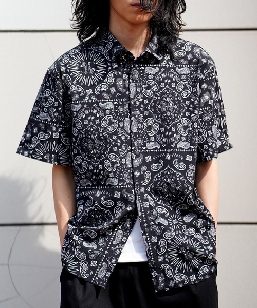 COOKMAN(クックマン)の「Cookman クックマン ワークシャツ Work Shirts Short Sleeve Light Leopard Beige(シャツ/ブラウス・メンズ・ベージュ/ブラック・MEDIUM/LARGE)」の1枚目の写真
